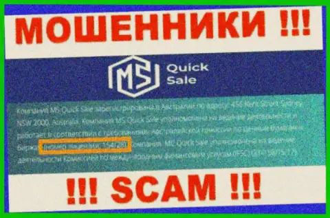Представленная лицензия на сайте MS Quick Sale, никак не мешает им сливать вложенные денежные средства наивных клиентов - это МОШЕННИКИ !!!