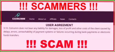 Coinumm OÜ scammers aren't liable for customer losses