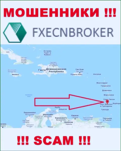 FXECNBroker Com - это МОШЕННИКИ, которые зарегистрированы на территории - Saint Vincent and the Grenadines