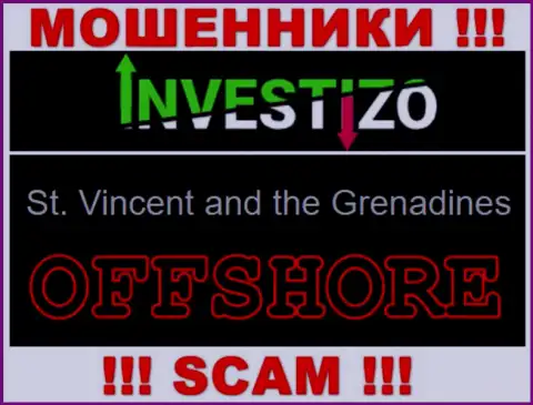 Так как Investizo Com расположились на территории Сент-Винсент и Гренадины, отжатые вложенные деньги от них не вернуть