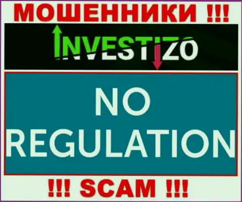 У конторы Investizo LTD не имеется регулятора - internet мошенники без проблем сливают наивных людей