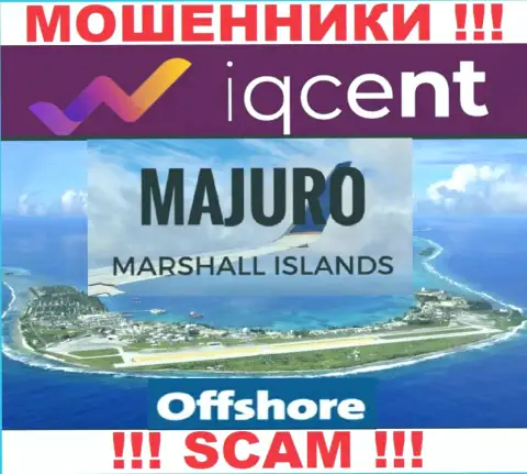 Регистрация I Q Cent на территории Маджуро, Маршалловы Острова, способствует кидать наивных людей