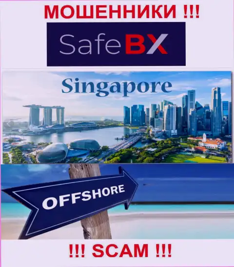 Singapore - оффшорное место регистрации мошенников СейфБиИкс Ком, размещенное у них на интернет-портале