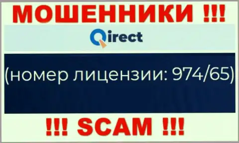 Взаимодействовать с конторой Qirect Com НЕ НУЖНО, несмотря на опубликованную лицензию на их сайте