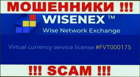 Осторожнее, зная номер лицензии на осуществление деятельности WisenEx с их онлайн-ресурса, уберечься от незаконных действий не выйдет - это ОБМАНЩИКИ !