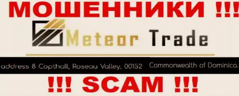 С Meteor Trade нельзя взаимодействовать, потому что их адрес в оффшорной зоне - 8 Copthall, Roseau Valley, 00152 Commonwealth of Dominica