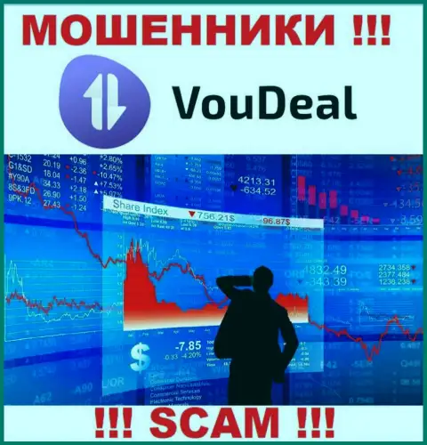 Сотрудничая с VouDeal, можете потерять все финансовые активы, ведь их Брокер - это обман