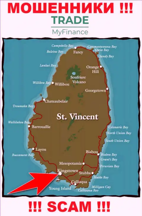 Юридическое место регистрации internet-мошенников Trade My Finance - Kingstown, Saint Vincent and the Grenadines