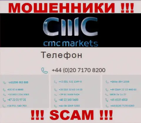 Ваш телефонный номер попал в руки мошенников CMC Markets - ждите вызовов с разных номеров телефона