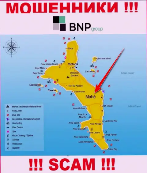 BNP Group имеют регистрацию на территории - Mahe, Seychelles, избегайте совместного сотрудничества с ними