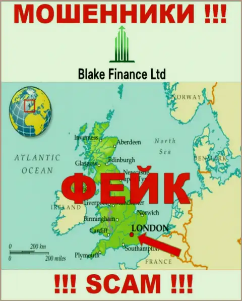 Реальную инфу о юрисдикции BlakeFinance невозможно найти, на сайте организации лишь ложные данные