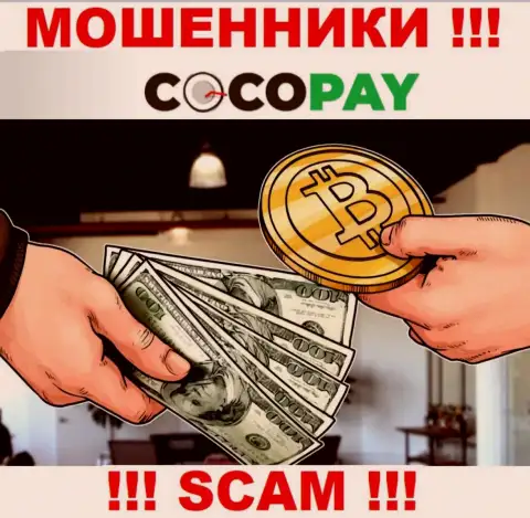 Не советуем доверять денежные средства CocoPay, потому что их область деятельности, Обменка, развод