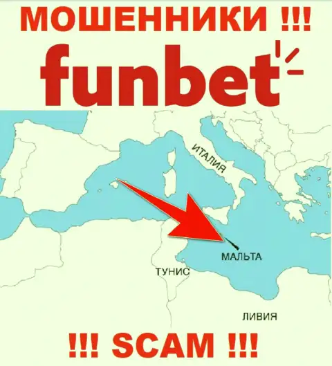 Организация Fun Bet - мошенники, базируются на территории Malta, а это оффшорная зона