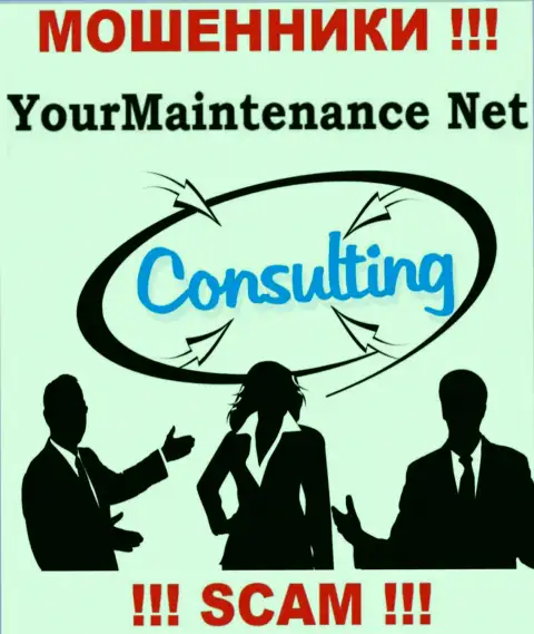 Сотрудничая с Your Maintenance, сфера работы которых Consulting, можете лишиться своих денежных средств