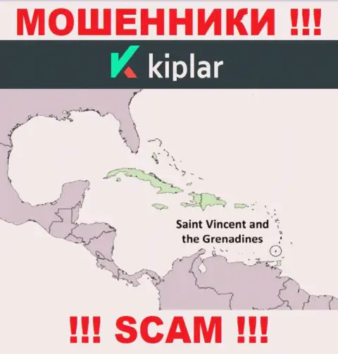 ВОРЫ Kiplar зарегистрированы невероятно далеко, на территории - St. Vincent and the Grenadines