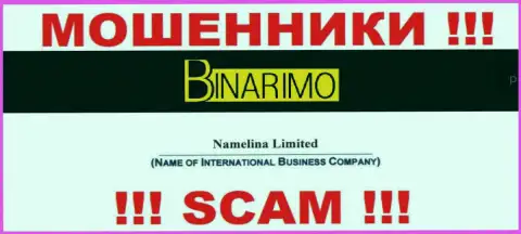 Юр лицом Binarimo считается - Namelina Limited