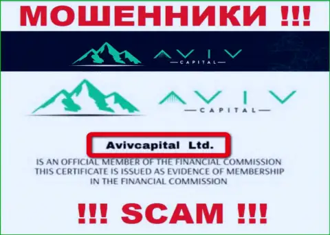 Вот кто управляет конторой АвивКапитал Лтд - это AvivCapital Ltd